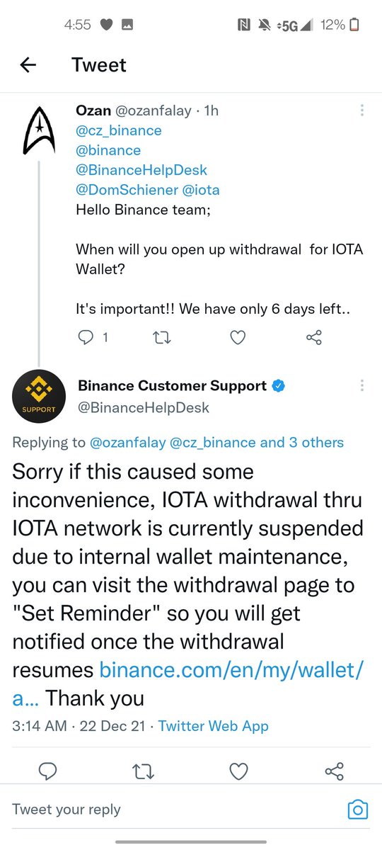 IotaCoins's tweet photo. @Maximus61200902 @iota Maybe you need to stop crying over your lack of an ability to listen, you have to be babied into everything in crypto, people were saying for weeks that this would happen since everyone would want to withdraw, you just can't listen like a child. Maybe next time you'll learn. https://t.co/HnNI8lCHL5
