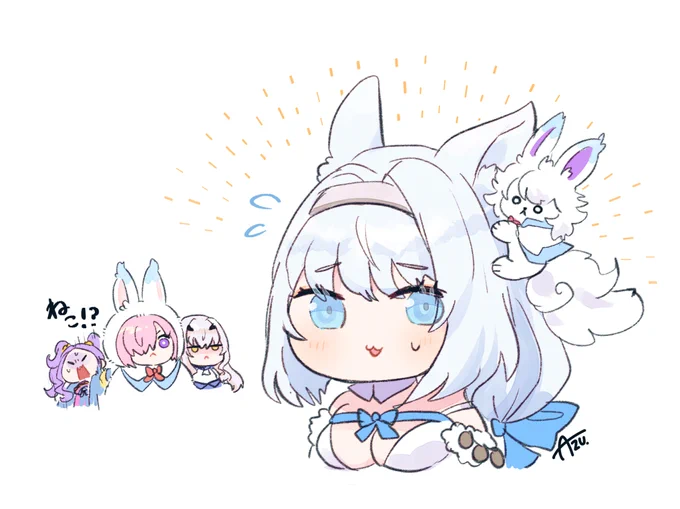 フォウ君に飛びつかれるニキチッチちゃんって可愛いな。
お耳がとってもキュート 