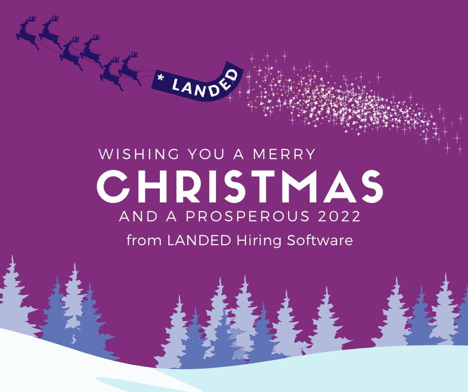 Merry Christmas from all at LANDED Hiring Software. As we wind down for Christmas we also prepare for what is to come in 2022. Download our free guide to Remote Recruiting to kick start 2022 the right way d36.co/14NYM