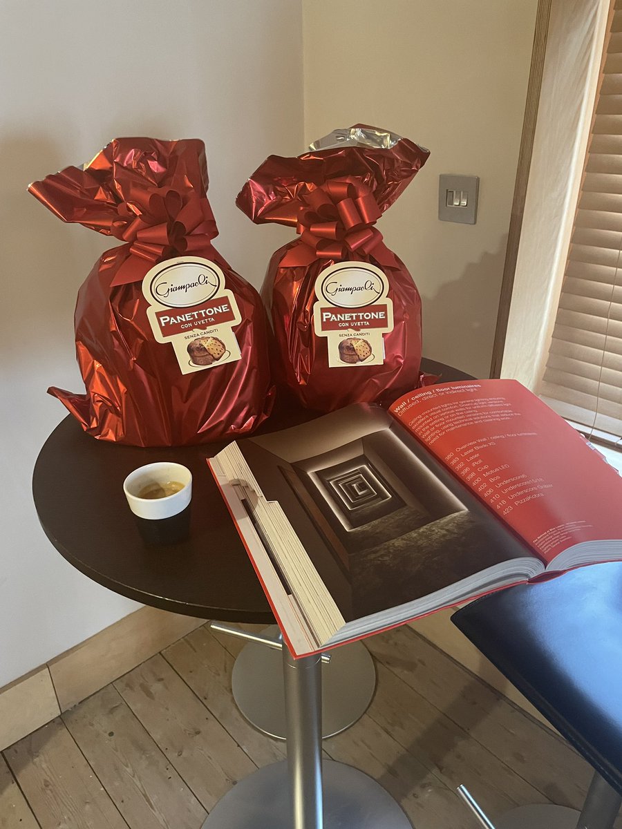 Loving the panettone Christmas treat thank you <a href="/iguzzini/">iGuzzini</a> best consumed with Italian espresso!