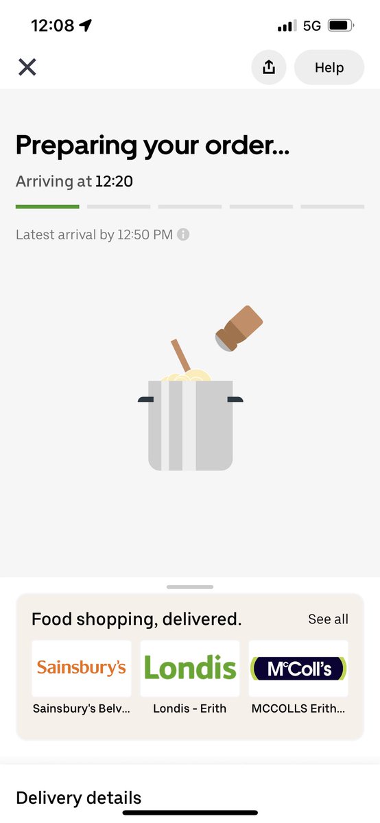 BigArcher83's tweet photo. @UberEats 12.20 mins delivery time then as soon as I ordered latest delivery time 12.50!! I’m hungry now I could have walked to KFC quicker https://t.co/2hYfX6wCSq