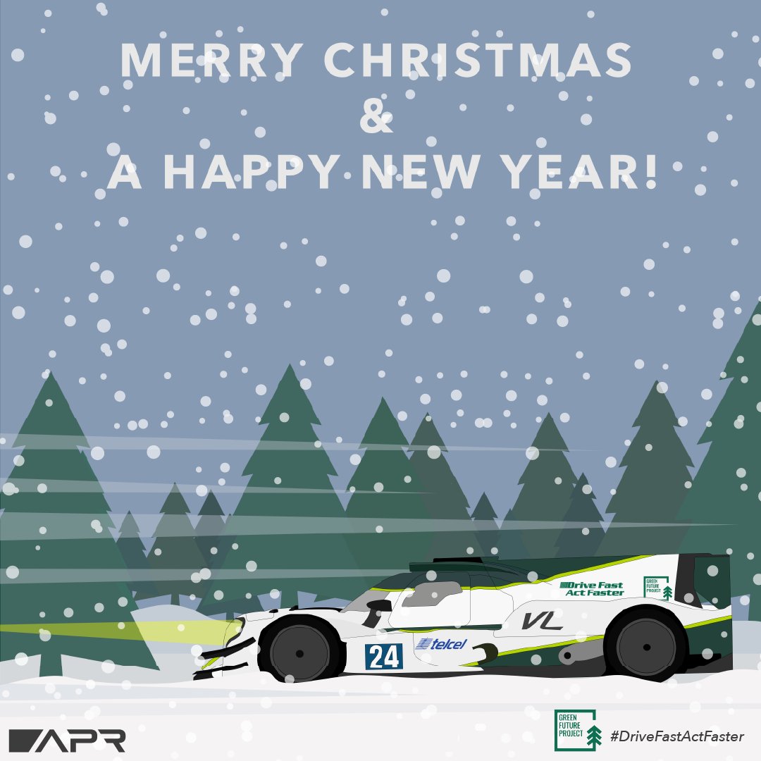 APRacingTeam's tweet photo. 🎄#MerryChristmas &amp; #HappyNewYear to our drivers, partners, fans and followers! We wish you all a fun, safe and healthy festive season! 🎅

🎁 https://t.co/YBEixNH7QH 🎄🎄 #DriveFastActFaster

#APRacingTeam #ELMS #AsianLeMans #WEC #LeMans24 #IMSA #Rolex24 #GreenFutureProject #GFP https://t.co/FgwDOZjbP7