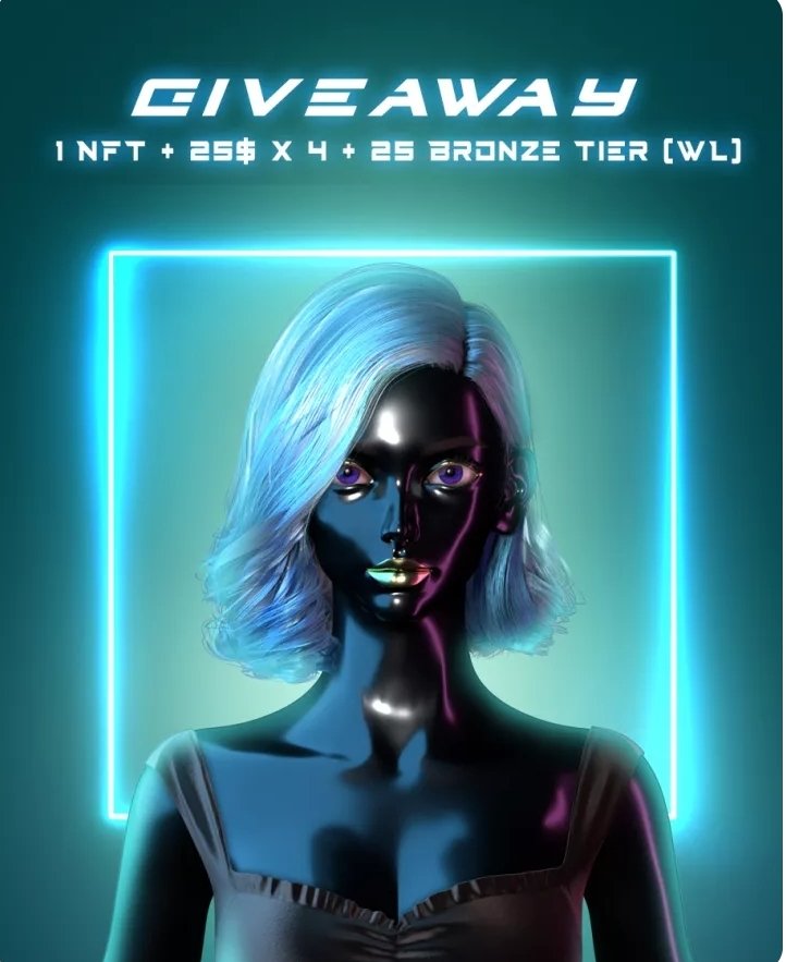 CyberWaveNFT's tweet photo. 🎉 HUGE DAILY-GIVEAWAY 🎉

Day-2! Day-1 winners announced on Discord!! 🎁

Rewards: 1x Premier NFT, 4x $25, 25x Bronze Tier(WL) - 30 Winners!! 🔥

To Enter:
1️⃣ Like, Retweet &amp; Follow
2️⃣ Join Discord. Link in Bio 
3️⃣ Tag 3 friends

#NFT #NFTGiveAway #NFTCommunity #NFTGame #nftart https://t.co/MIQj4REaOF