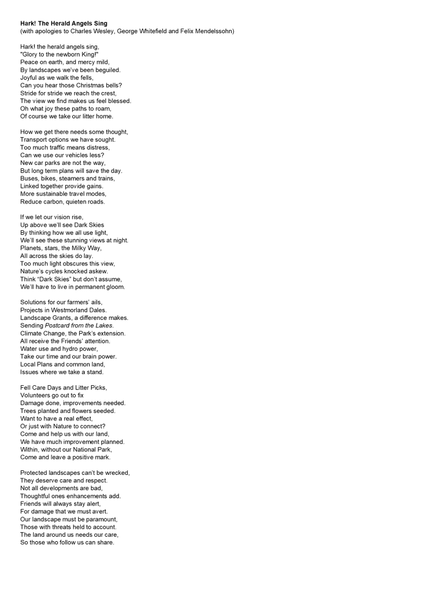 Hark the Herald Angels Sing - a version of the #ChristmasCarol for lovers of the #LakeDistrict and landscapes everywhere. <a href="/FriendsofLakes/">Friends of the Lake District</a> <a href="/CPRE/">CPRE, Campaign to Protect Rural England</a>