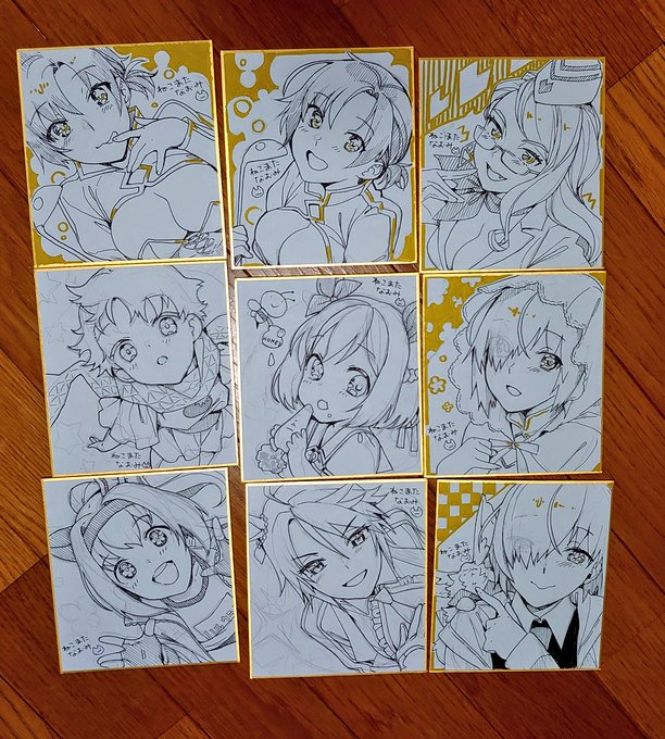 リクエスト頂いたキャラを中心にコミケに持っていくミニ色紙を増産中… 