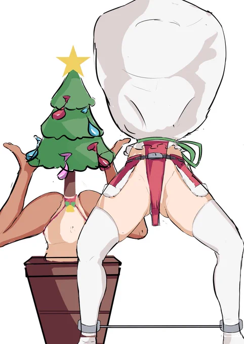 クリスマス仕様のゆきかぜと凜子先輩のラフです

#対魔忍 