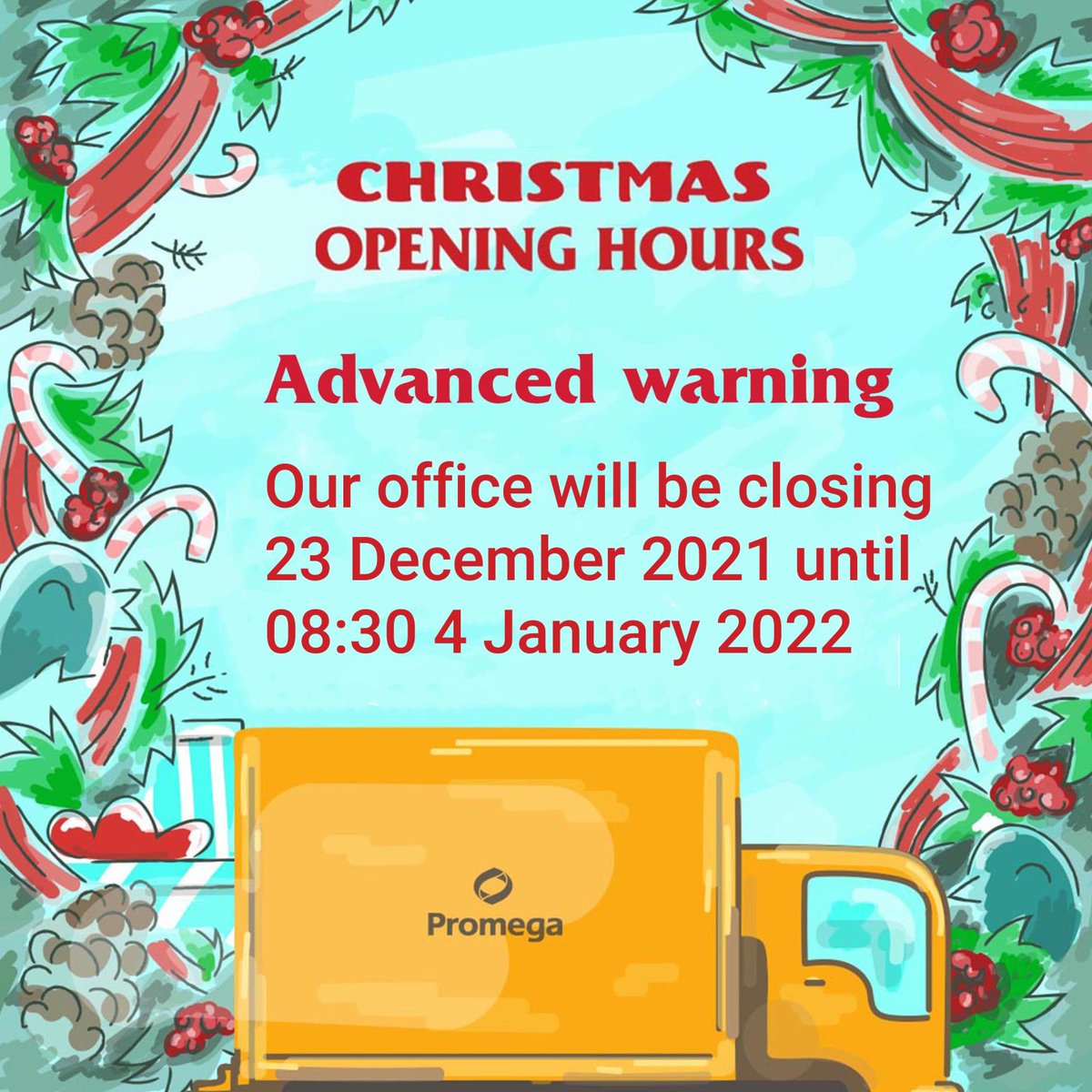 PromegaScotland's tweet photo. To all @promegauk customers in Scotland and across the UK - have a great Christmas and a very happy new year. All the best for 2022. https://t.co/kOvY7nTugp