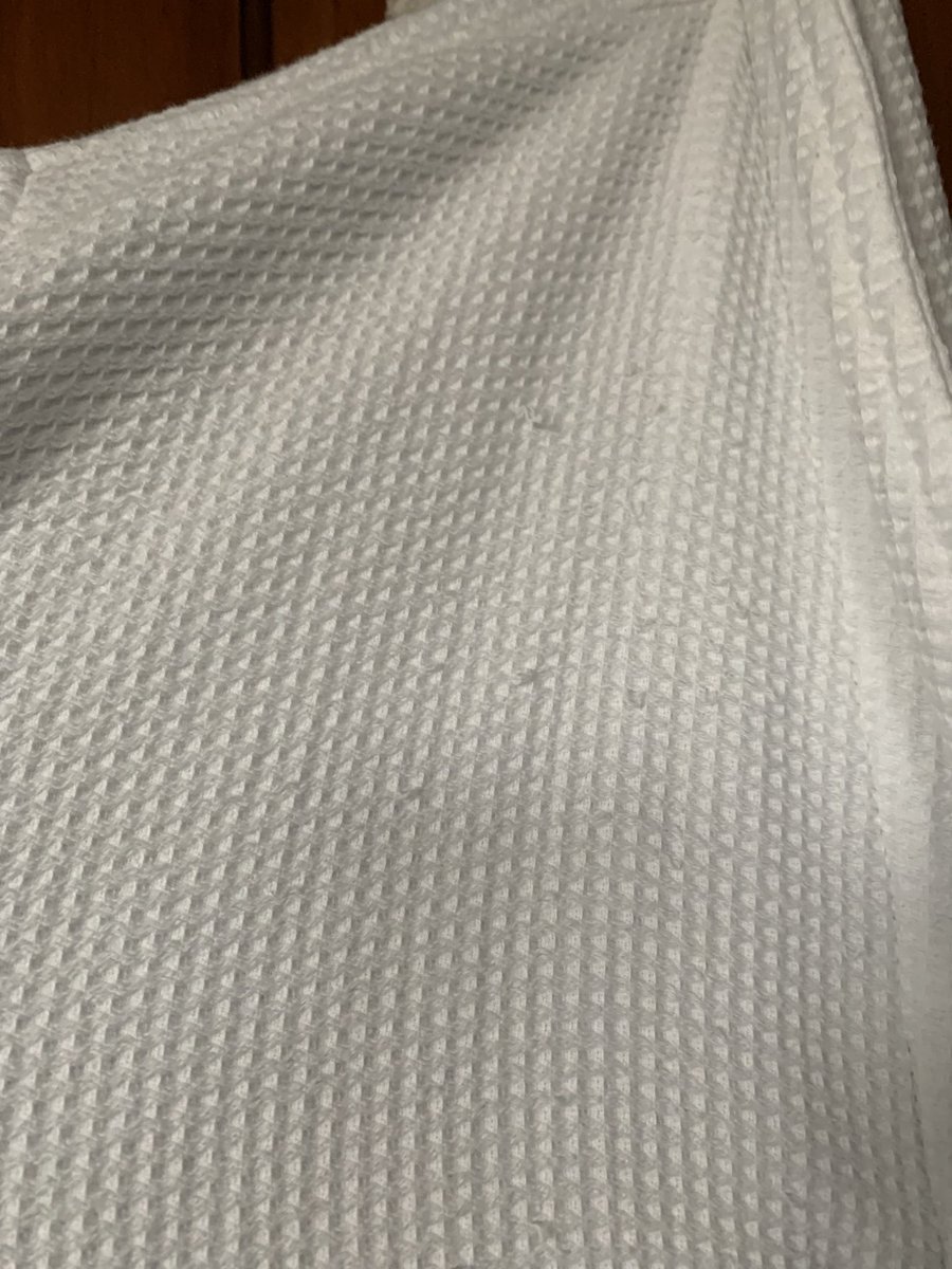 thepoopculture's tweet photo. I’m sick of the @thewhitecompany and their inflated prices and poor product quality. I paid £60 for this robe in October and it already looks like a rag. Why can’t you get quality products anymore I’m actually so disappointed. Never shopping there again and neither should you😔😔 https://t.co/66Q0R0uG5F
