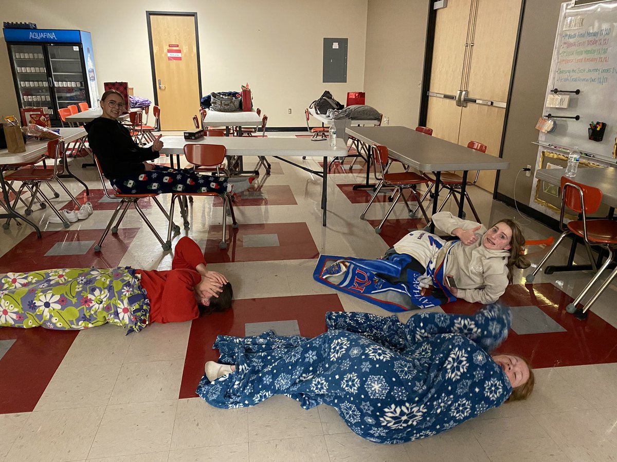 6:37AM 
These ladies made it all night.
To quote senior Regan Lattey, “What a fun time this has been.”