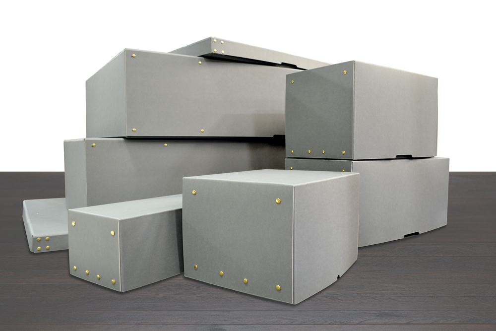 We recently supplied a customer with bespoke textile storage boxes in varying sizes. They were made to their own specifications from #museum quality, acid-free #archival material &amp; brass rivets. If you have a specific requirement for #conservation boxes, we can help.