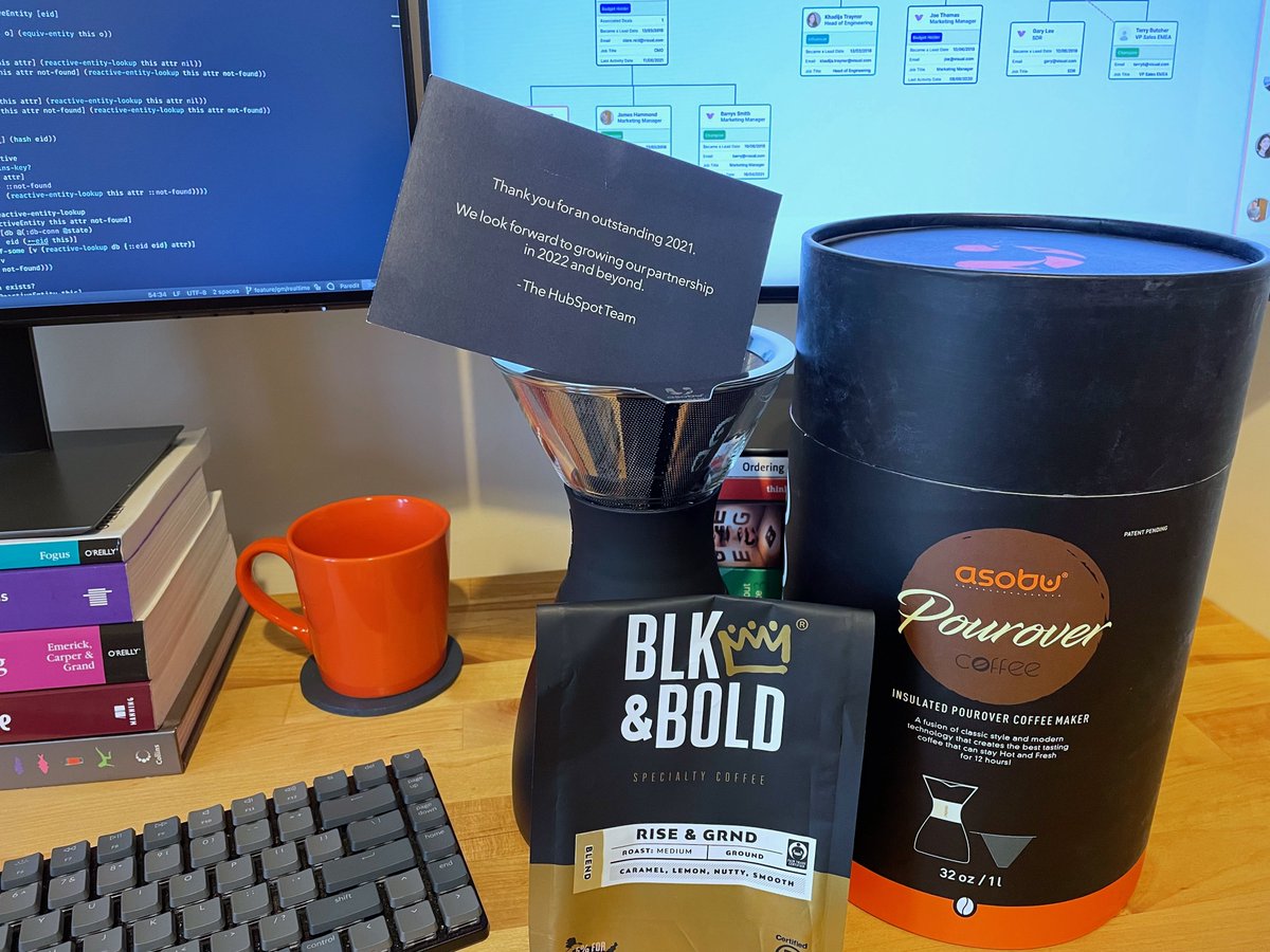 orgcharthub's tweet image. Thanks so much for the unexpected gift, @HubSpot! You are amazing partners to work with!
Powering us with coffee will definitely keep us shipping to HubSpot customers as well - smart move! 😀
Extra thanks to @hughdurkin, @chiefmartec, and the rest of the platform team!