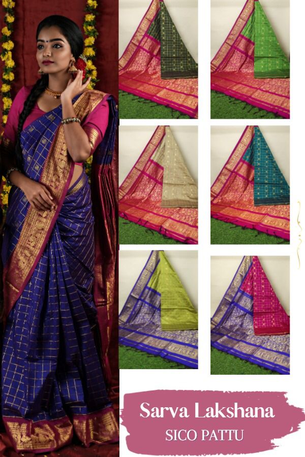 kavya_stylein's tweet image. *Sarva Lakshna - SICO PATTU* 
'Annapakshi'  - The checker body adorned with Annapakshi border will make a style statement Wow - This collection is traditional in appeal with super color combination with rich contrast pallu,saree has the contrast blouse.🥳 @ 1399/-
#2ktrends