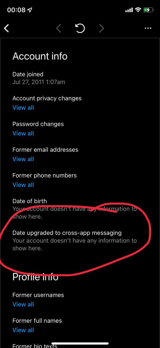 MattRolls5's tweet photo. @Meta @InstagramComms why do I not have access to the Instagram DM &amp; Facebook Messenger cross app feature? There is no information on this available, yet friends and followers seem to have it… https://t.co/jU24qNUvMv
