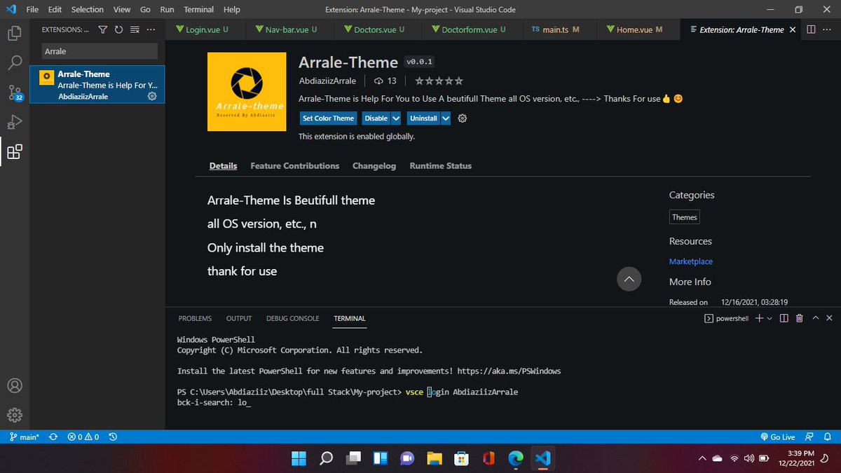 AbdiaziizArrale's tweet photo. Today I published A new Extension for
@MicrosoftStudioCode .
I Hope you to use
#microsoftextension #microftstudiocode https://t.co/gKXthIsKcc