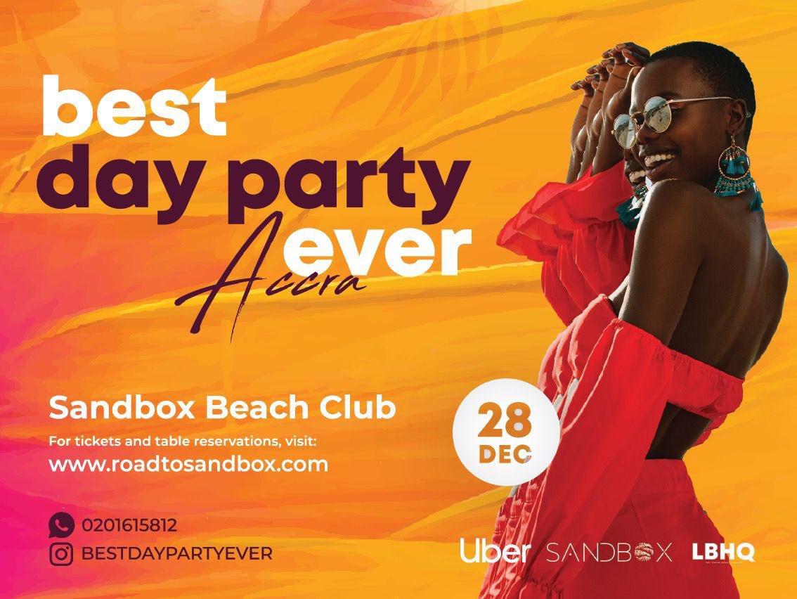 zubaidah_x's tweet photo. The Best Day Party Ever is happening next week!
All roads lead to sandbox on the 28th as Bestdaypartyever (https://t.co/kF1C5zokcn)
brings their event to us in Accra!
Check out their page or turn on my notifications for more details❤️
#BDPE #ROADTOSANDBOX #SandboxBC https://t.co/3YHuq6uAIS