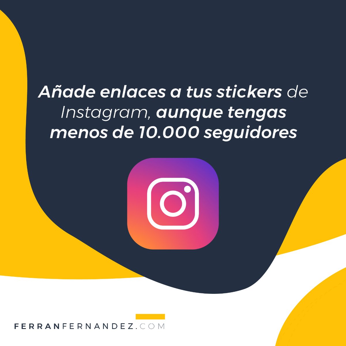 ffernandez_es's tweet photo. ¿Sabías que ya puedes añadir enlaces en los stickers de las historias de Instagram aunque tengas menos de 10 000 seguidores?

#instagram #tips #stickers https://t.co/Cn7mpXflP0
