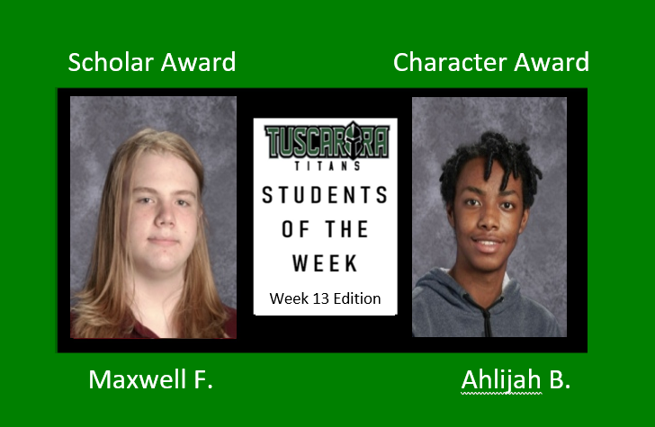 Titans_week's tweet photo. Congrats to our Week 13 Students of the Week!

💫 “Max’s work habits &amp; are outstanding!”

💫 “Ahlijah stood up for a student being bullied. He did a difficult thing and I am proud of him.”

Super job this week, Titans! https://t.co/xJUbQZ58v4