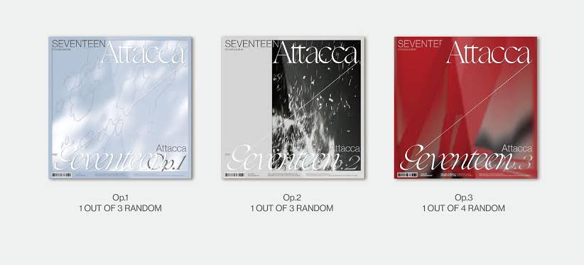qlooshopph's tweet photo. SEVENTEEN ATTACCA SEALED ALBUMS
50 pcs Op.1
50 pcs. Op. 2
35 pcs. Op. 3

390 ea.
1,100 per set. 

Normal ETA
DOP: Dec 27

Mine + Version / Set https://t.co/mfBWkJGClI