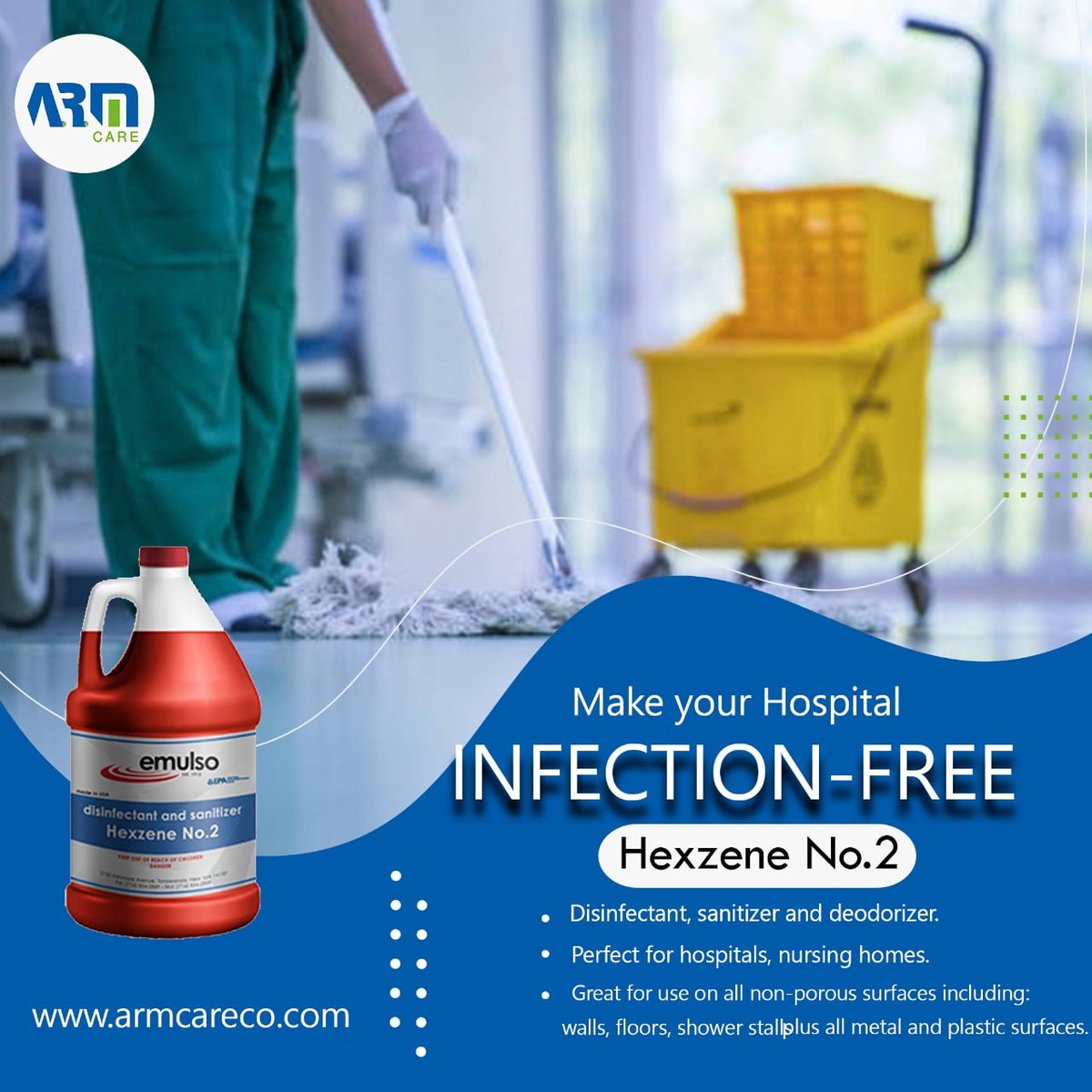 ArmcareCo's tweet photo. The sterilization of your hospital is important to determine its quality!
Hexzene no. 2 approved by EPA (the United States Environmental Protection Authority), designed for the most important places to be sterilized, in particular, operating and care rooms 
#ARM_Care #coronavirus https://t.co/CLC3hP67rC