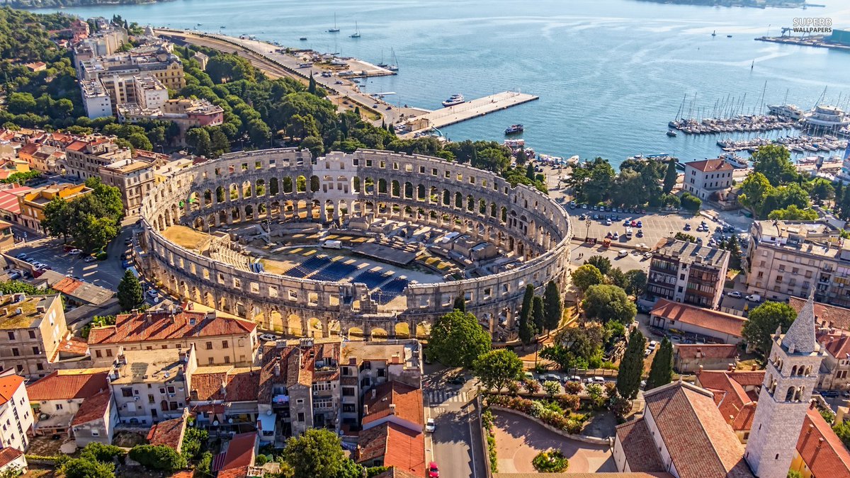 MyDeliDish's tweet photo. Croatia, Pula known for its ancient Roman buildings, the most famous of which is the Pula Arena, one of the best preserved Roman amphitheaters. https://t.co/yN6Q3QRzPf
