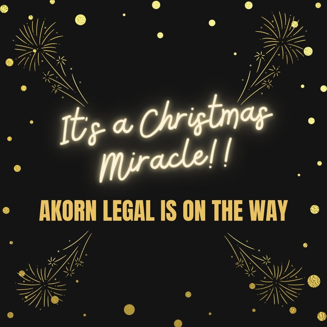 We are proud to announce that Akorn Legal will be with you in the new year!! 🥳 

Happy holidays everyone and have a wonderful day ❤ 

#newbeginnings2022 #newyear #makingdreamsreality