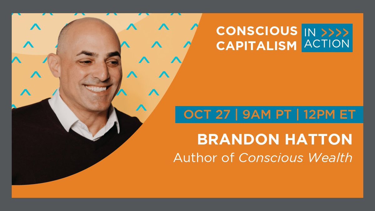 Don't miss this inspiring conversation: 'Conscious Wealth: Transforming Money Into Abundance, Purpose, and Unity' with Brandon Hatton. @brandonthatton  #ConsciousCapitalism #ConsciousLeadership #ConsciousWealth