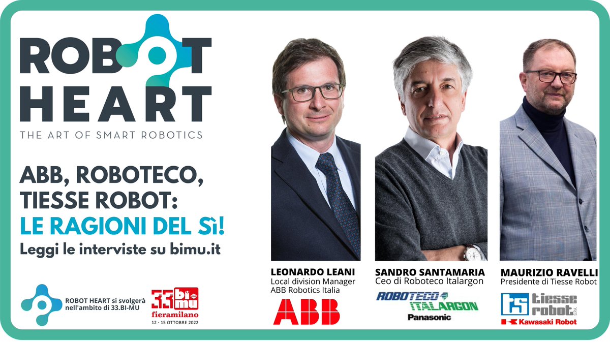 BIMU2026's tweet image. Cosa vedremo a #RobotHeart? 

Leggi le interviste a @ABBItalia #Roboteco e #TiesseRobot  

bimu.it/visita/robothe…