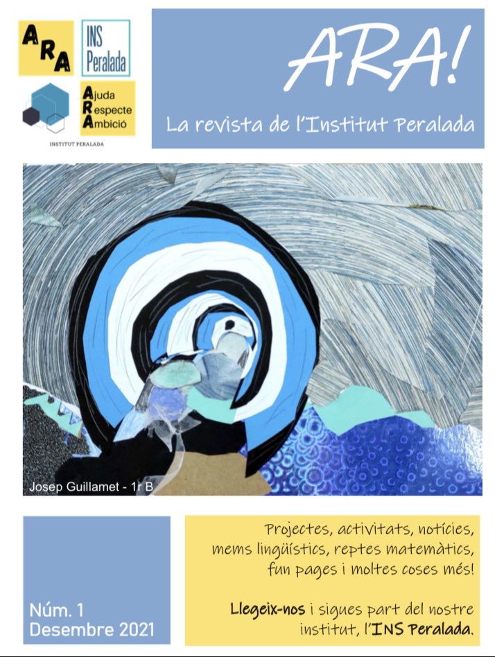 insperalada's tweet image. Us desitgem unes Bones Festes i ho fem presentant-vos el primer número de la nostra revista. Trobareu l’enllaç a la nostra pàgina web o a la següent adreça issuu.com/insperalada/do…. #arainsperalada