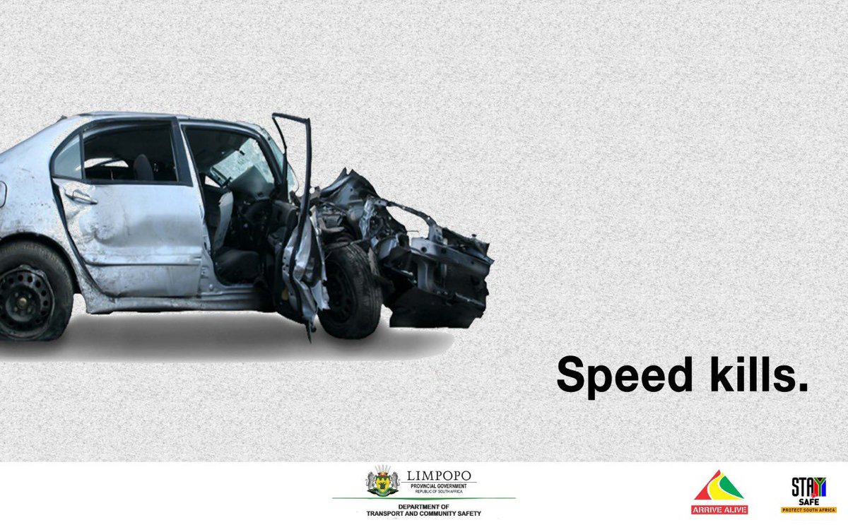 msmoremi1's tweet photo. Did You Know?

Limpopo recorded over 149 accidents on our roads since the beginning of festive season. Over 60 of those accidents are caused by Speeding/ lost control/overturned. #LiveBeyondDezemba https://t.co/reXyAxNjqZ