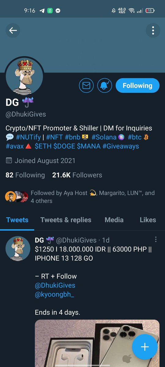 seriegoluck's tweet photo. @SowayCrypto @DhukiGives Done https://t.co/2KwchfjROu