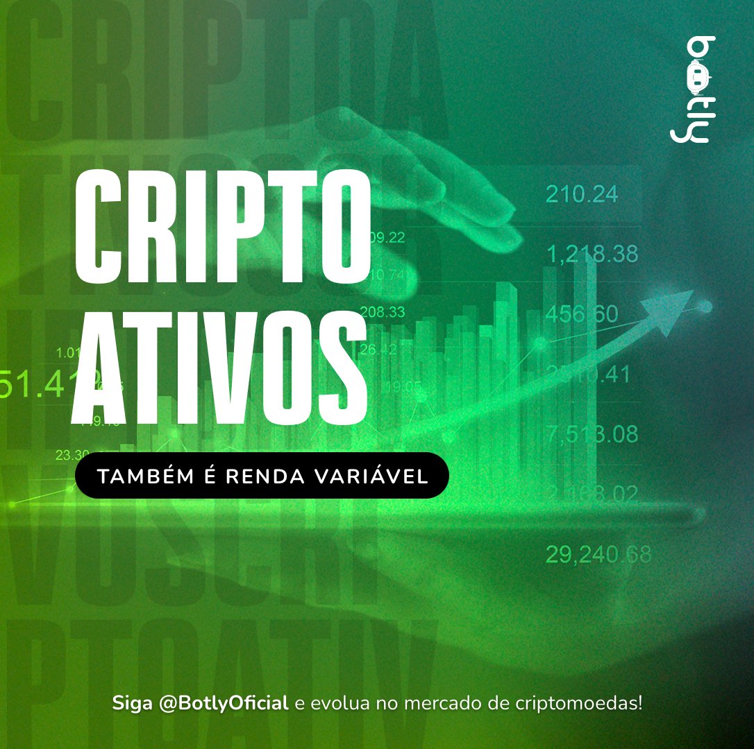 BotlyOficial's tweet photo. Na semana passada falamos sobre os riscos e as vantagens de atuar com renda variável, confere lá, como já dito (sério, lê o texto da semana passada) investir em criptoativos é uma forma de criar uma renda variável. https://t.co/PR49NHxoTv