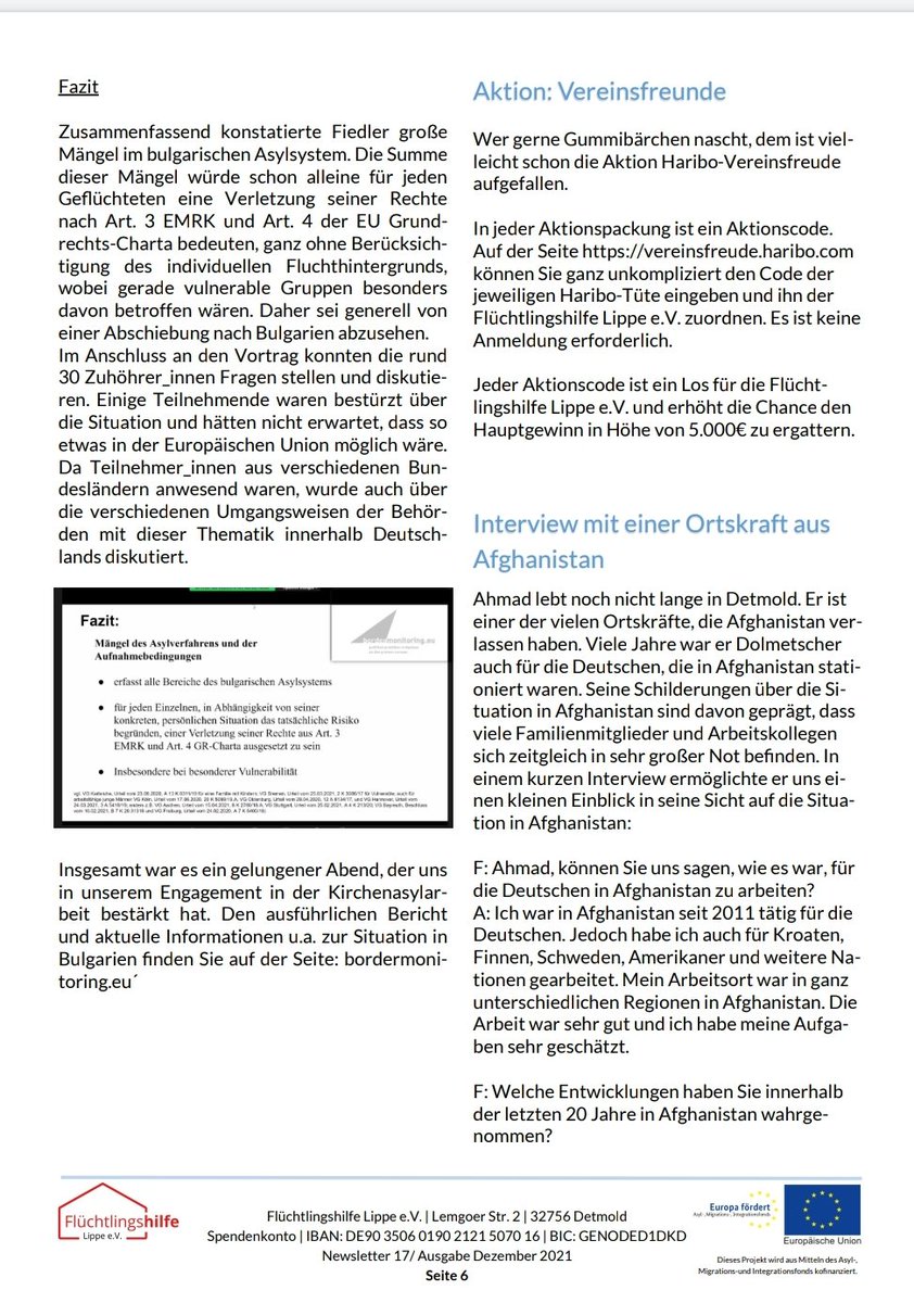 Bericht vom letzten Vortrag zur Situation für Geflüchtete in #Bulgarien bei der @FHL_Lippe in Zusammenarbeit mit @kirchenasyl und der @EvInLippe. @bm0eu