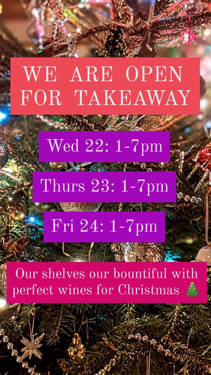 A reminder that we're open this week for takeaway. Our shelves our brimming with outstanding wines for you to enjoy over the xmas period. We have the most gorgeous selection of wines & beers for you.
#lovelocal #shoplocal #independentwineshop #eastlondon #e7 #e11 #e10 #e20 #e12