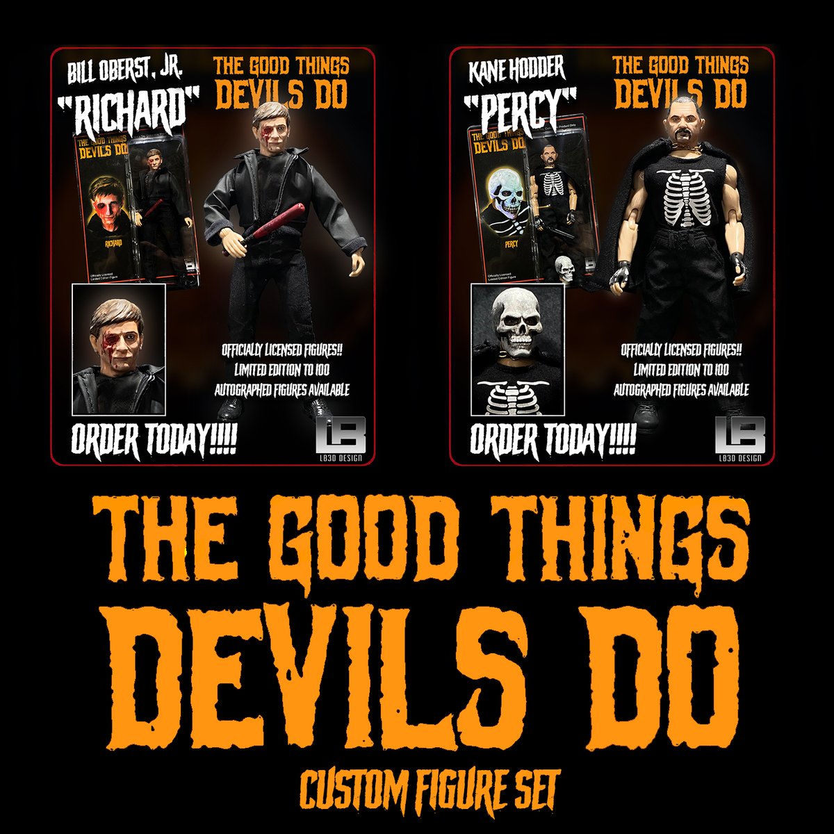 billoberstjr's tweet photo. He kicked my butt in the movie but now we're lil buddies! @kanehodder1's character & mine from @JNorvisgaard's #TheGoodThingsDevilsDo are now #LimitedEdition #Horror #Collectibles from @lb3d_design. Impressive detail on these guys; only 100 will be made: https://t.co/CH35Sa17HE https://t.co/FUA5Fh4eby