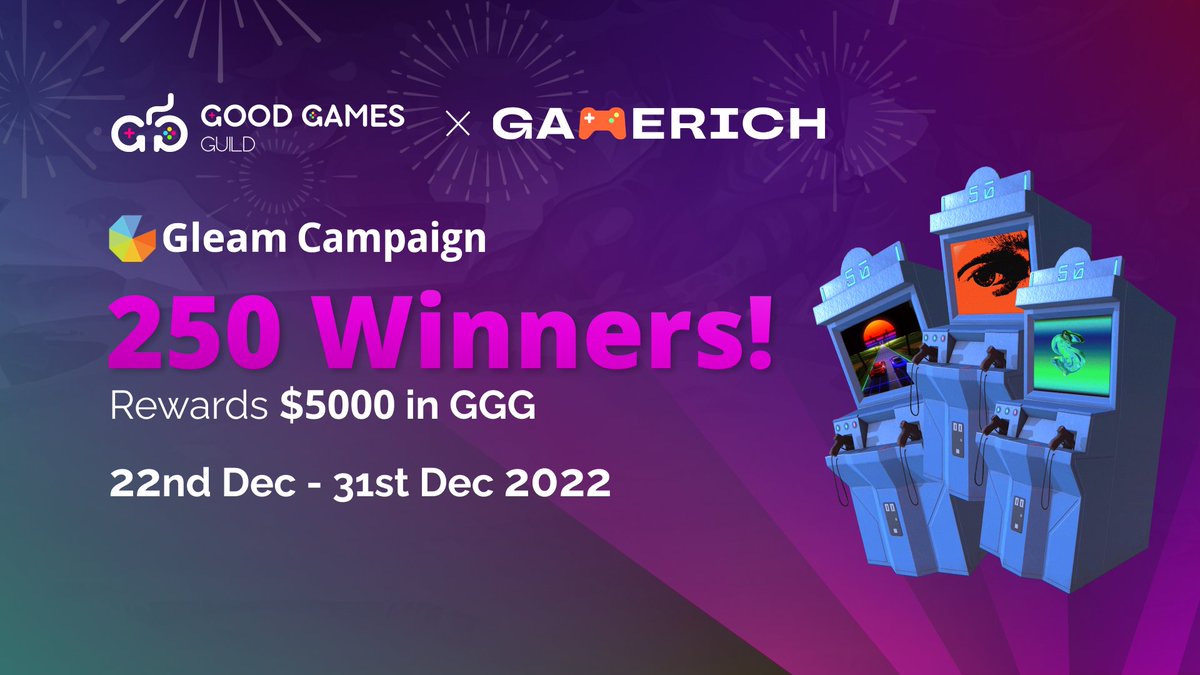goodgamesguild's tweet photo. To celebrate the partnership between GGG &amp; @GameRichcom, we're glad to announce that we are going to run GGG x GameRich: Learn &amp; Earn Giveaway 🎉🥳

📌How to Participate?
🔸Go to https://t.co/F7FazzwZ6K
🔸Done all tasks! is a MUST

Read the details here👇
https://t.co/Pan9TygqJl https://t.co/cXYqOnJlHb