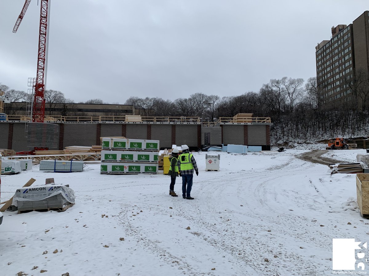 MDGArch's tweet photo. Yesterday our firm toured The Yards Apartments in South St Paul! Currently framing in stages, stage one is up to third floor framing, while stage two looks to be snowed over!

#mdgarch #mdginteriors #beardgroup #theYards #theBackYards #phasedconstruction # https://t.co/c7axu0oYJY
