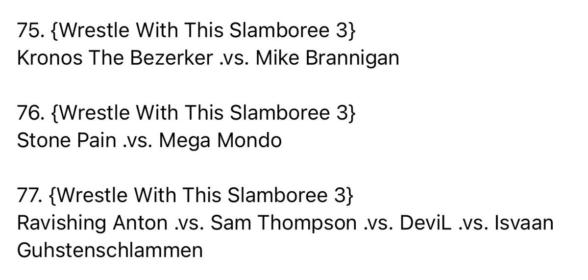 Congratulations goes out to all the Wrestle With This talent that made the <a href="/HoosierAlliance/">Hoosier Wrestling Alliance</a> top 100 matches of 2021!!! Thanks to all who have supported the journey!!

This is only the beginning