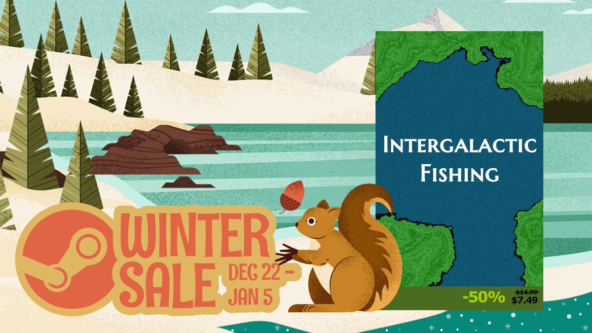 The Steam Winter Sale ❄️ has started and Intergalactic Fishing is on sale! Grab yourself a copy or gift one to a friend!

store.steampowered.com/app/949600/Int…

#SteamDeals #gaming #fishing #indiegame