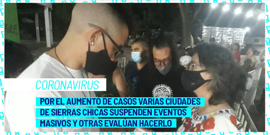 #Coronavirus | En la última semana hubo un salto exponencial de contagios de coronavirus. Intendentes de las diferentes localidades de Sierras Chicas le pidieron al Ministerio de Salud provincial mayor cantidad de test para hacer hisopados. Además suspendieron diversos eventos.
