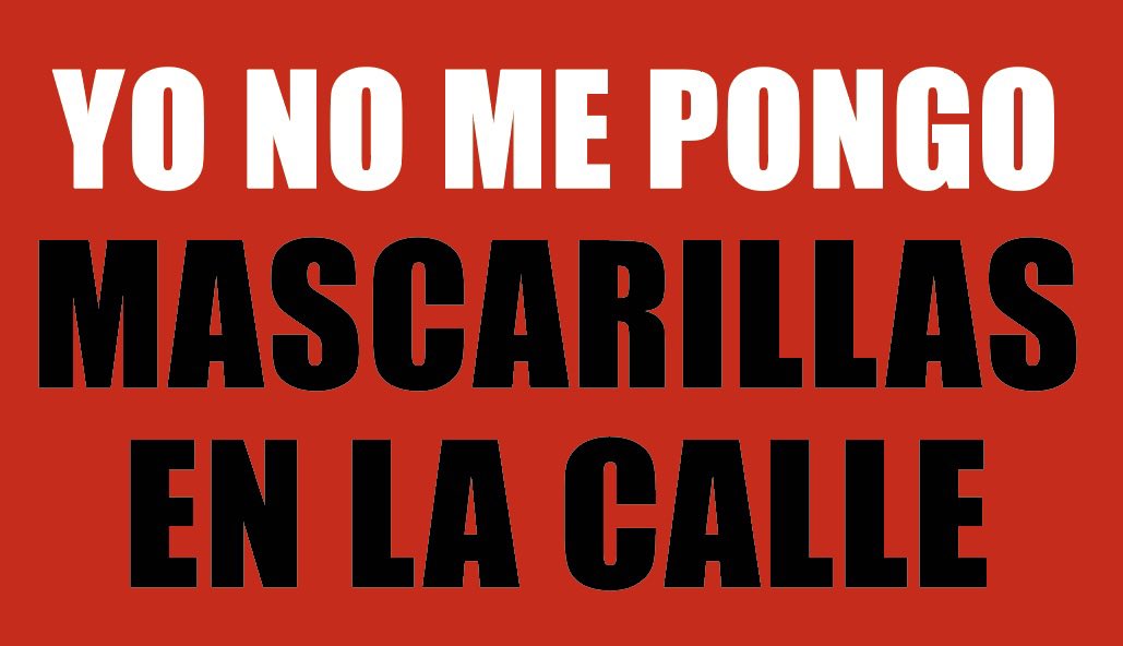 adaveen4's tweet photo. Mascarillas en la calle NO ¡¡Desobediencia civil ya!!#yonomepongomascarillaenlacalle #MascarillasEnLaCalleNO #dictadura #desobedienciacivil https://t.co/muMp9QoL0U