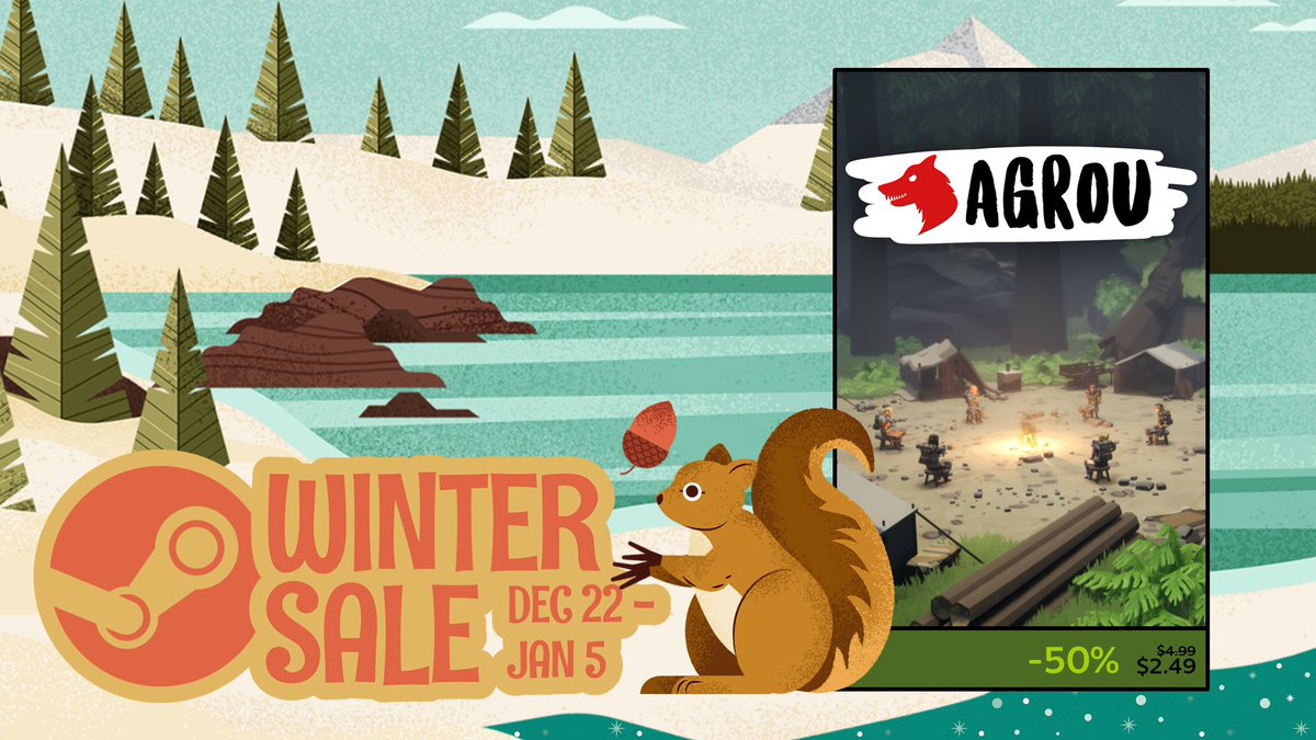 WINTER SALES ! 🎁
Agrou is now at €1.99 during the sales period on Steam. It's time for you to reach the village 🐺

➡️ store.steampowered.com/app/1305420/Ag…