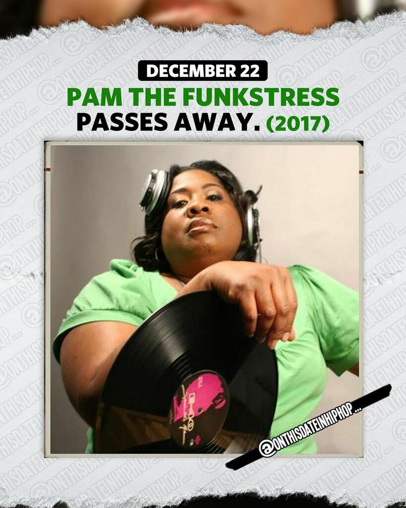 bleepthabastard's tweet photo. #OnThisDateInHipHop, we lost #TheCoup member and #DJ, #PamTheFunkstress Warren.
She was 51 years old.
Support @OnThisDateInHipHop with a like and/or comment.
Ask me anything...
Text: 323-685-4540
---
--
-
--
---
--
-
#rap #rapper #90s #90sMusic #90sHi… https://t.co/oU6huxwODO https://t.co/c0ywSvYLWn