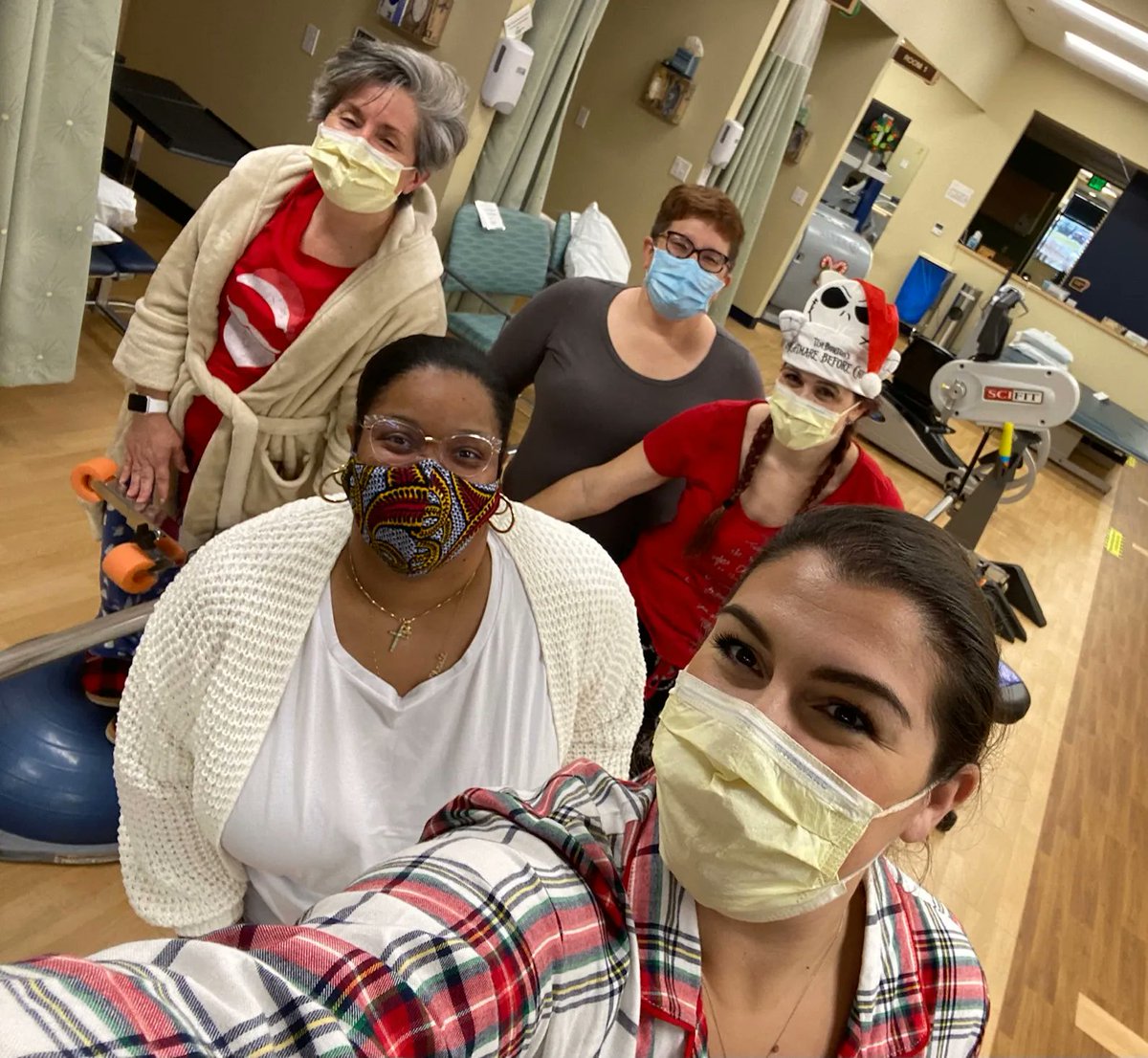 TxTeamRehab's tweet photo. Tx:Team at Frederick Health Liberty are ready for a slumber party! #txteam https://t.co/JigsZ0XlsZ