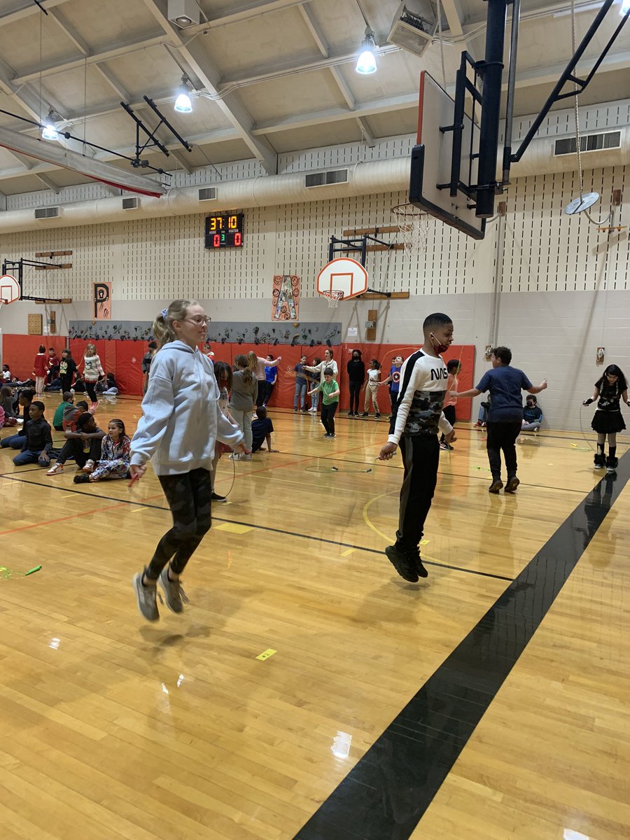 We raised over $3800 for American heart association. Great job NHE!! We celebrated with our kids heart challenge jumping rope.