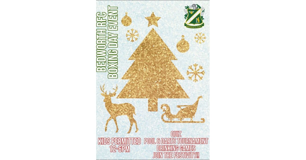 Coming up at Bedworth RFC over Christmas and New Year.
pitchero.com/clubs/bedworth…