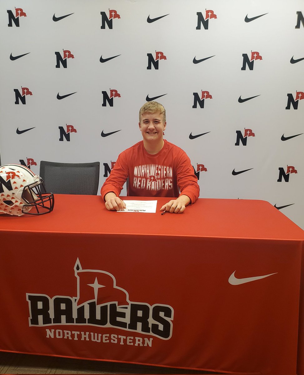 nwc_fb's tweet photo. Excited to have Landon Hofmeyer from Unity Christian officially become a part of the Red Raider Football Family!
#RaidersStandOut https://t.co/HQNHbNfUic