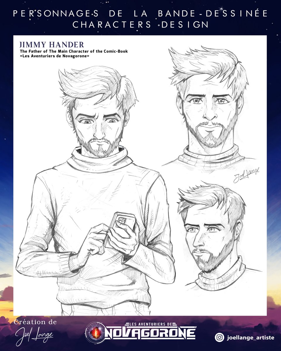 Joel_Lange's tweet photo. Pour créer le Père "Elio", personnage principal, je me suis inspiré de l'acteur James Northcote. Pour la mère d'Elio, inspiré de l'actrice Eliza Butterworth.
✅ J'ai terminé les 3 Planches au Crayon Chap.1
#projetBD #autoedition #selfpublishing #BD @northcotej @elizabutterworth https://t.co/Kb3qvvhc3u