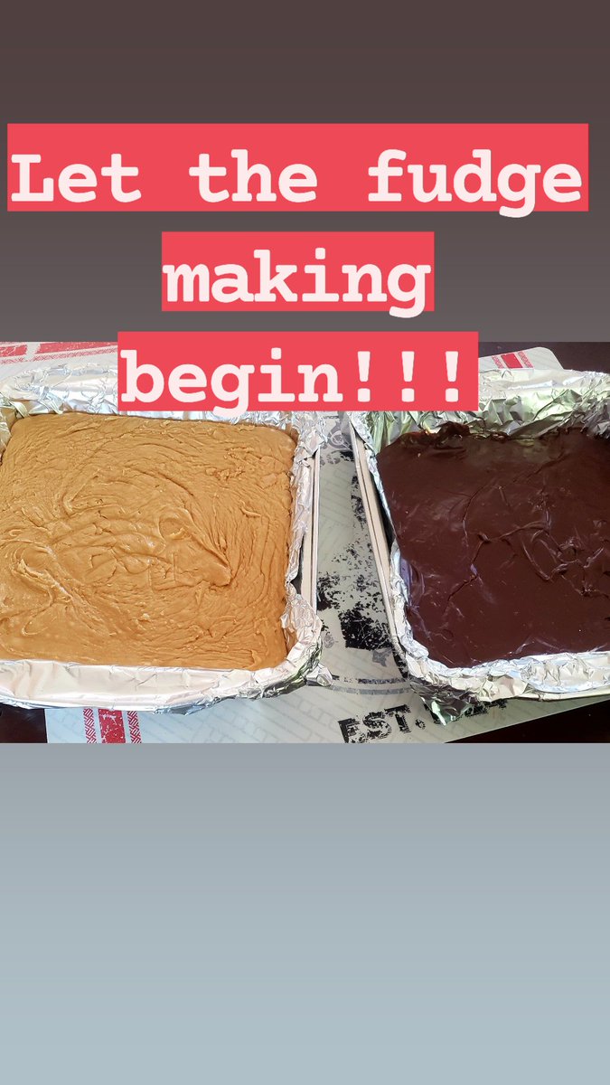 Sparkles914's tweet photo. Got the first two batches done this morning- creamy fudge and peanut butter fudge. More to come... #livingmybestlife #holidays2021 #fudgekitchen https://t.co/JNVb68PIVT