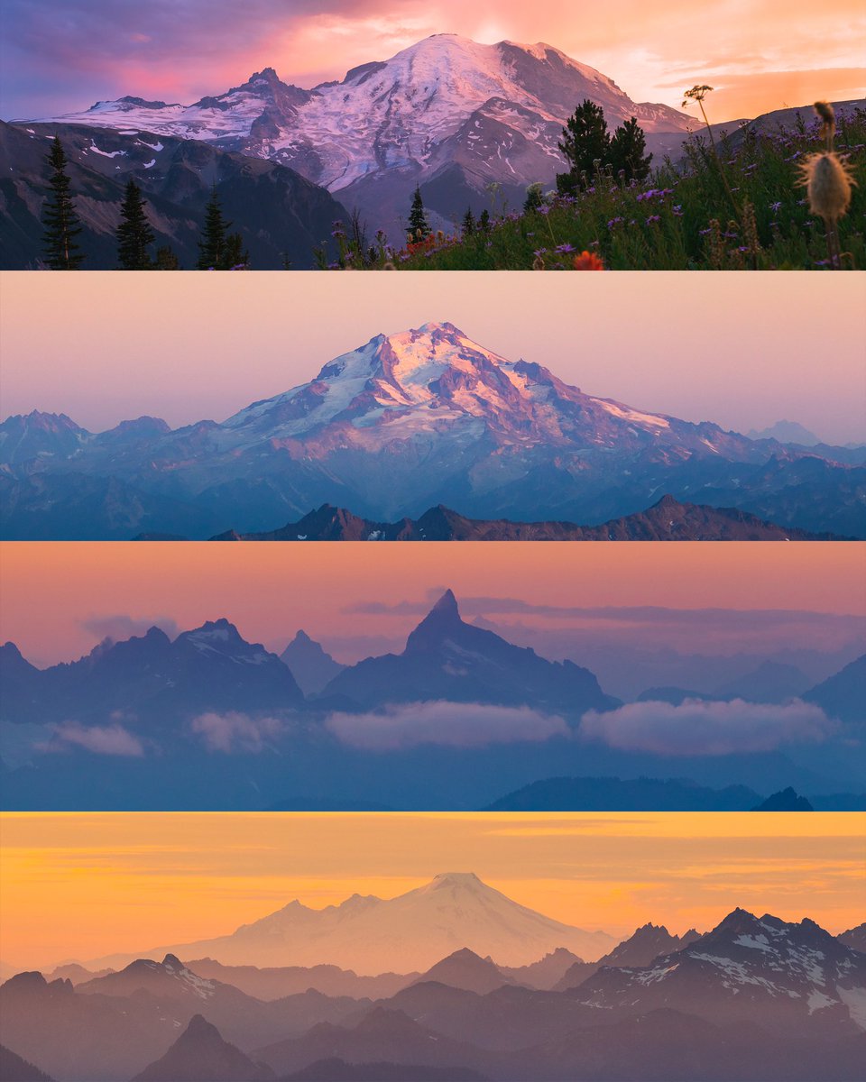 nathanaelbee's tweet image. Color palettes of the Cascades 🌈✨
