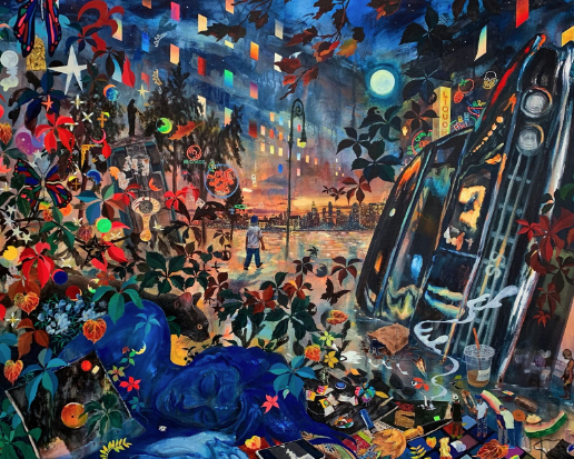 space_776's tweet photo. Seasons’ Greetings! Thank you for visiting “The Night Has a Thousand Eyes”! Space776 will be closed from the 24-26th of December as well as New Years’ Eve and New Years’ Day.
Sleeping Blue and Eternal City (2021)
Acrylic on Canvas
48 x 36 in.
#Space776 #ShutoOkayasu #nycgallery https://t.co/sGcWKHkrW7